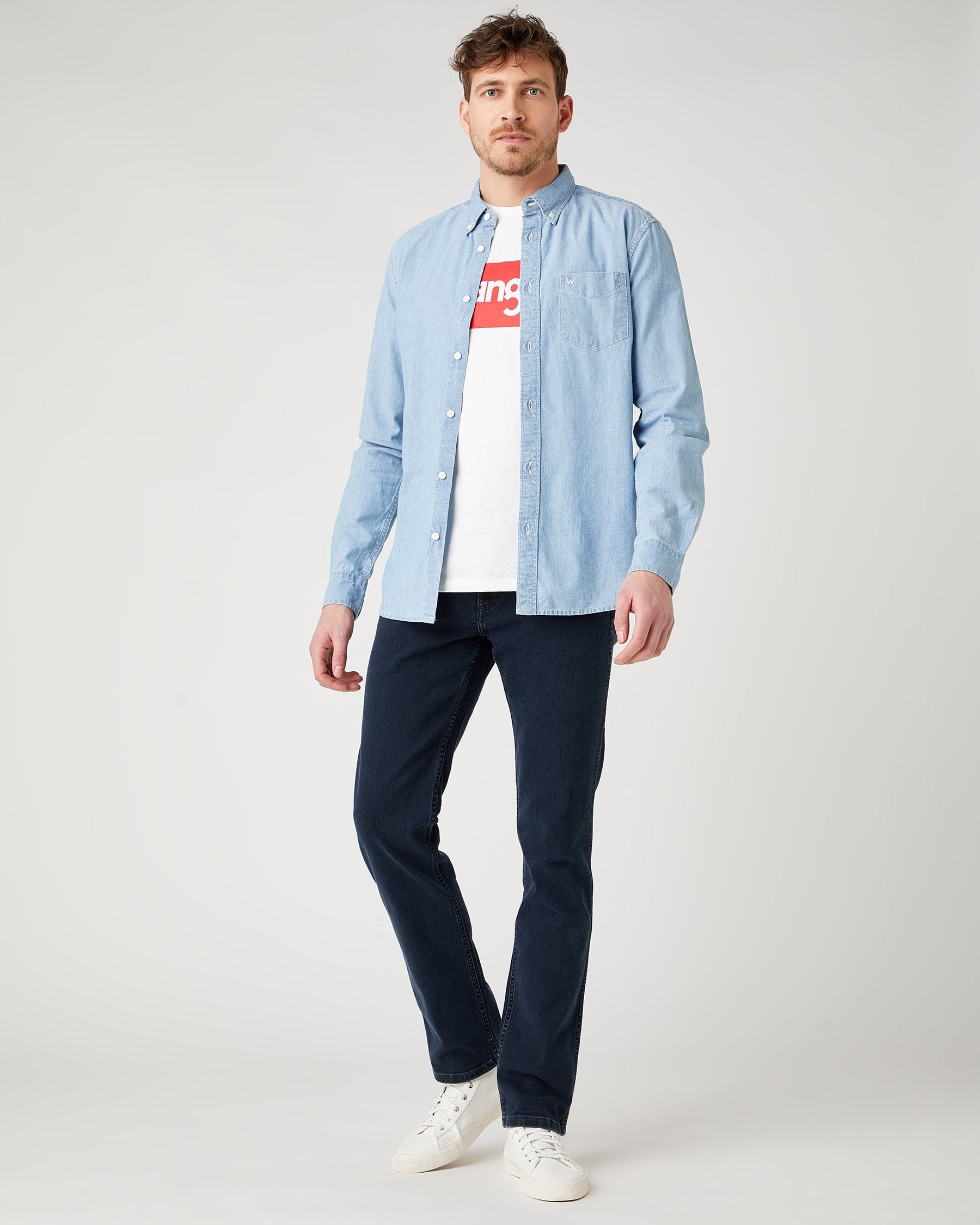 Greensboro Regular Fit Mens Jeans - Iron Blue