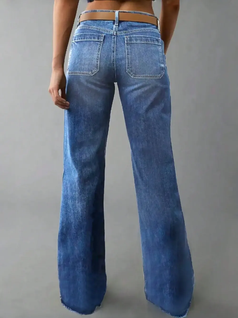 Women's loose straight leg jeans