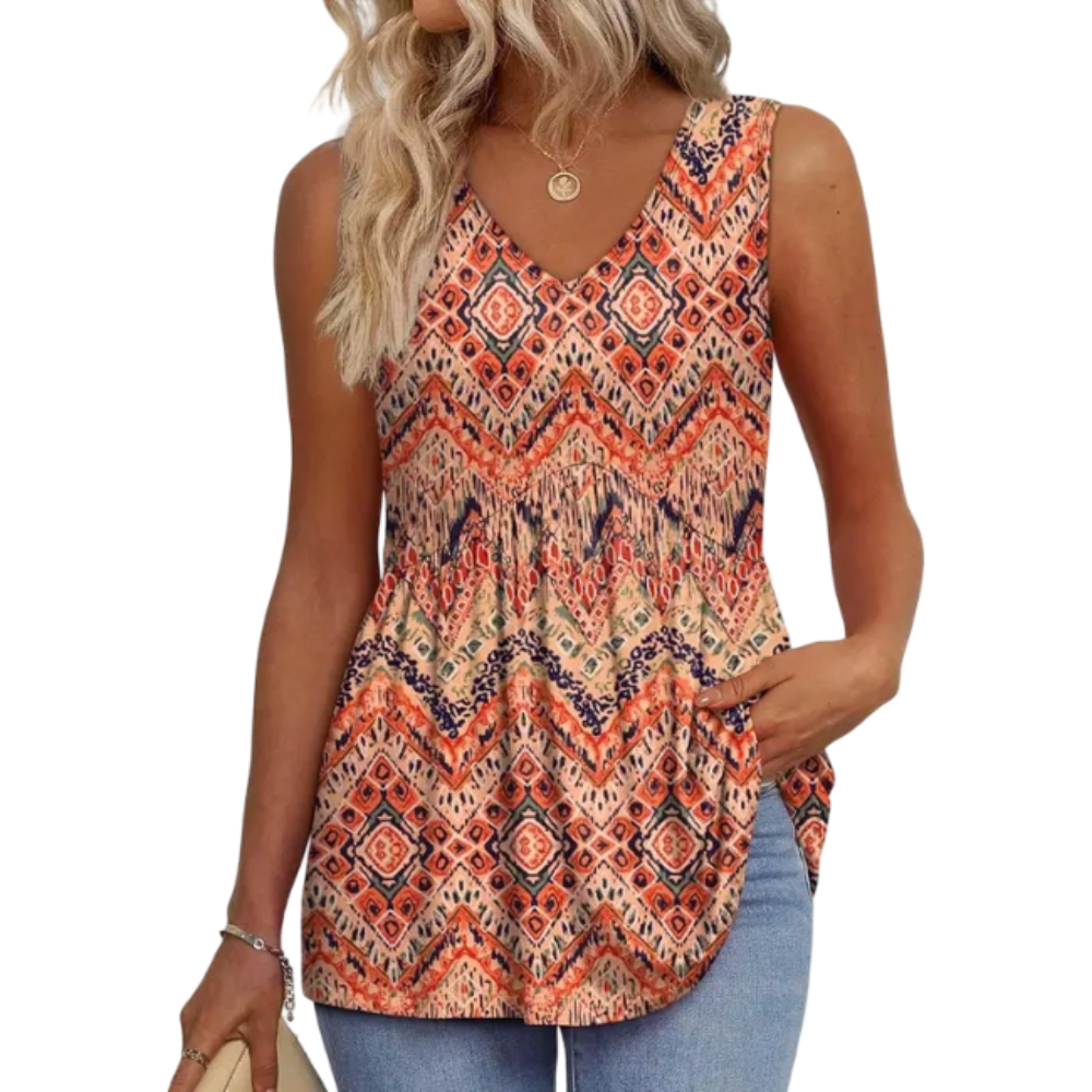 Womens Tank Tops  Flowy Peplum Tops for Women Dressy Sleeveless V Neck