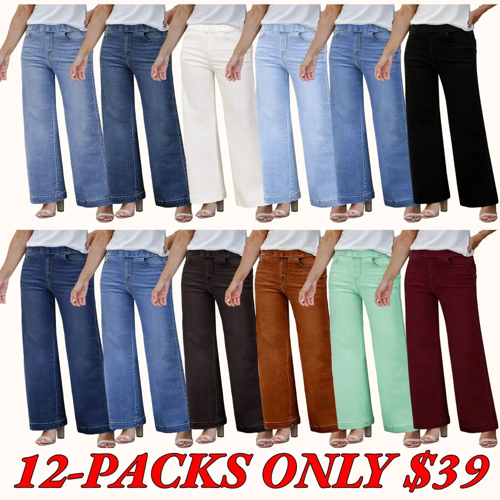 Plus Size Straight-Leg High-Waisted Stretch Jeans for Women