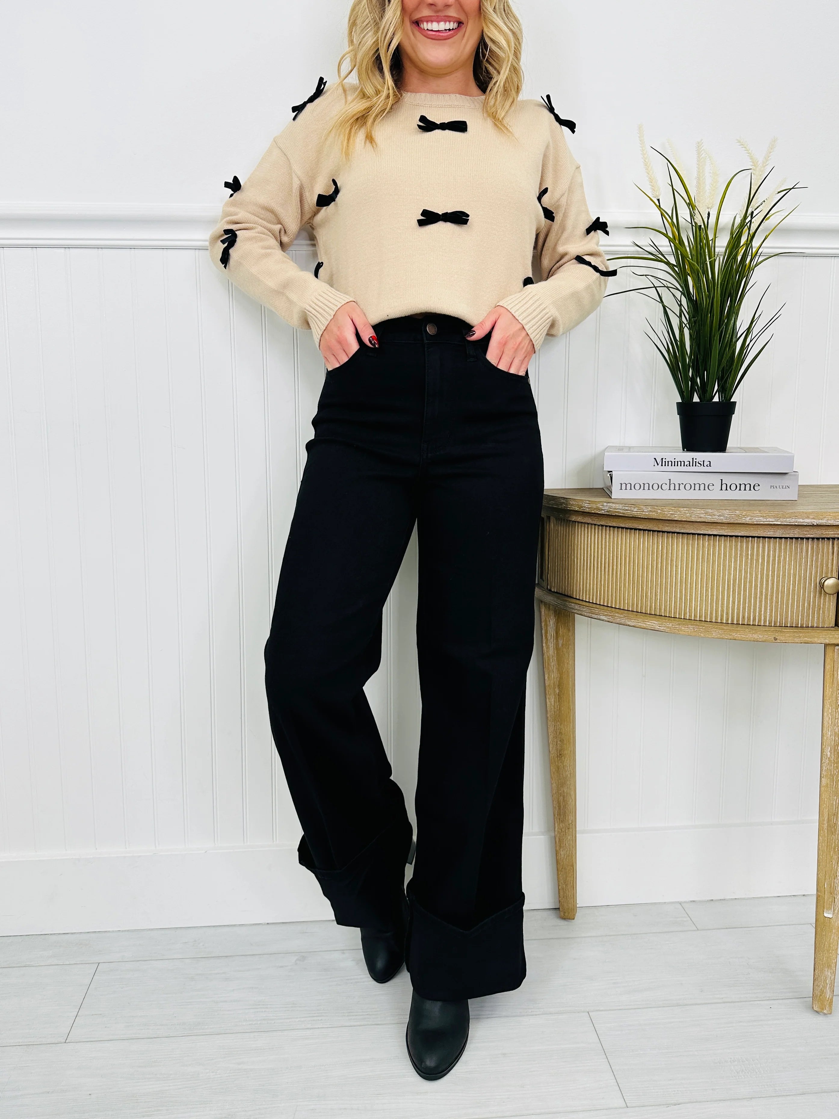 Judy Blue Midnight Moments Retro Wide Black Jeans