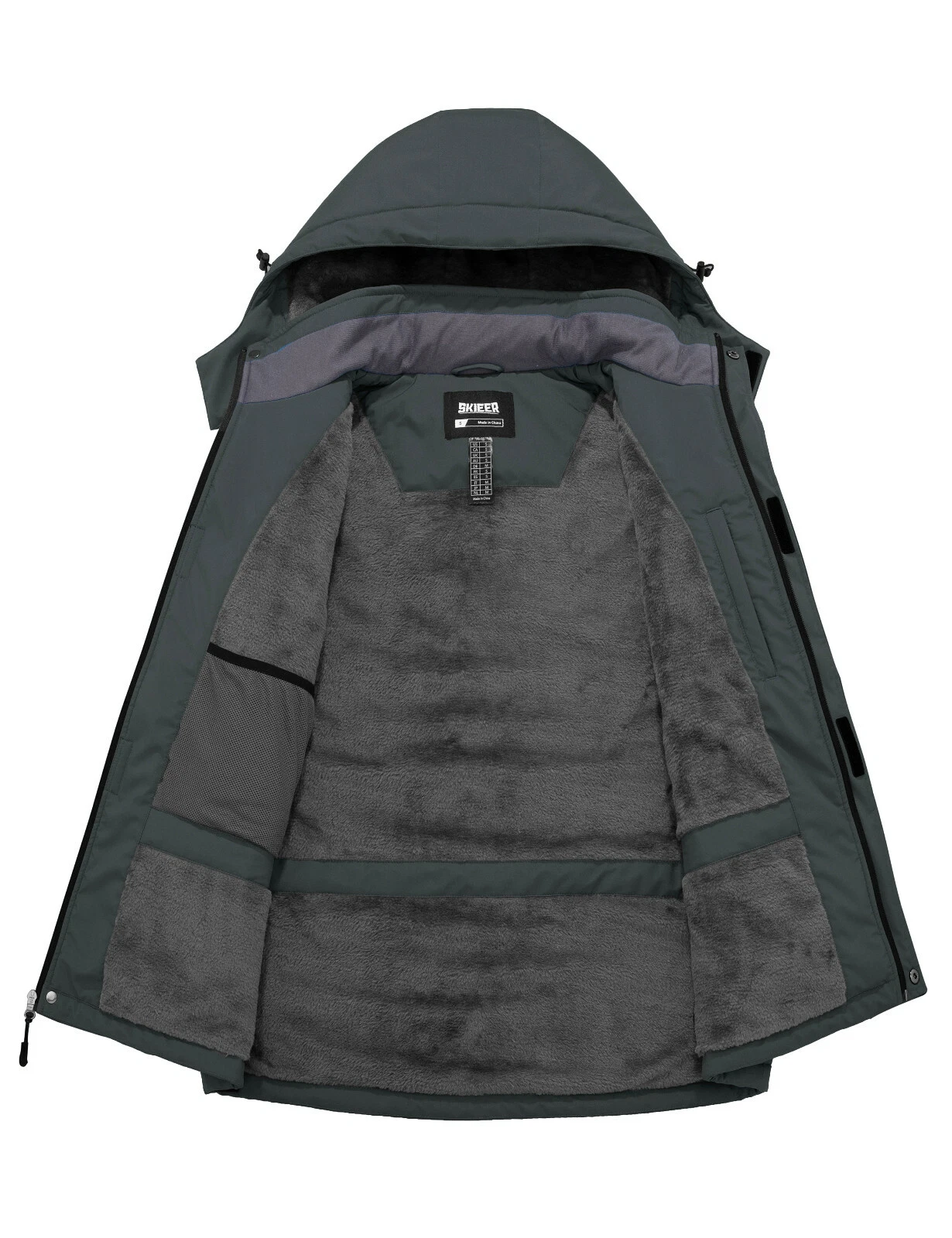 Skieer Men's Mountain Waterproof Ski Jacket Winter Rain Jacket Warm Snow Coat