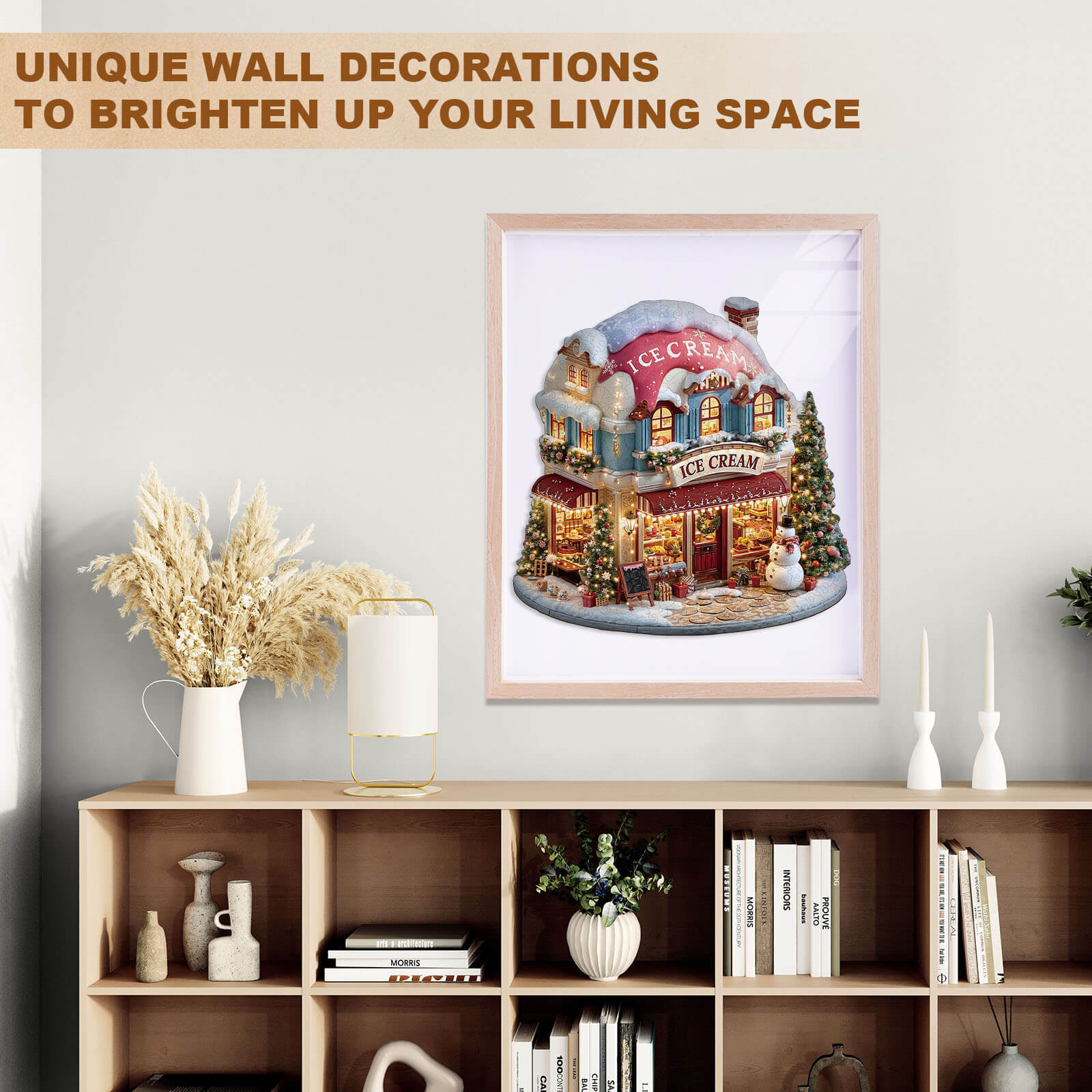 Christmas ice cream Wooden Jigsaw Puzzle