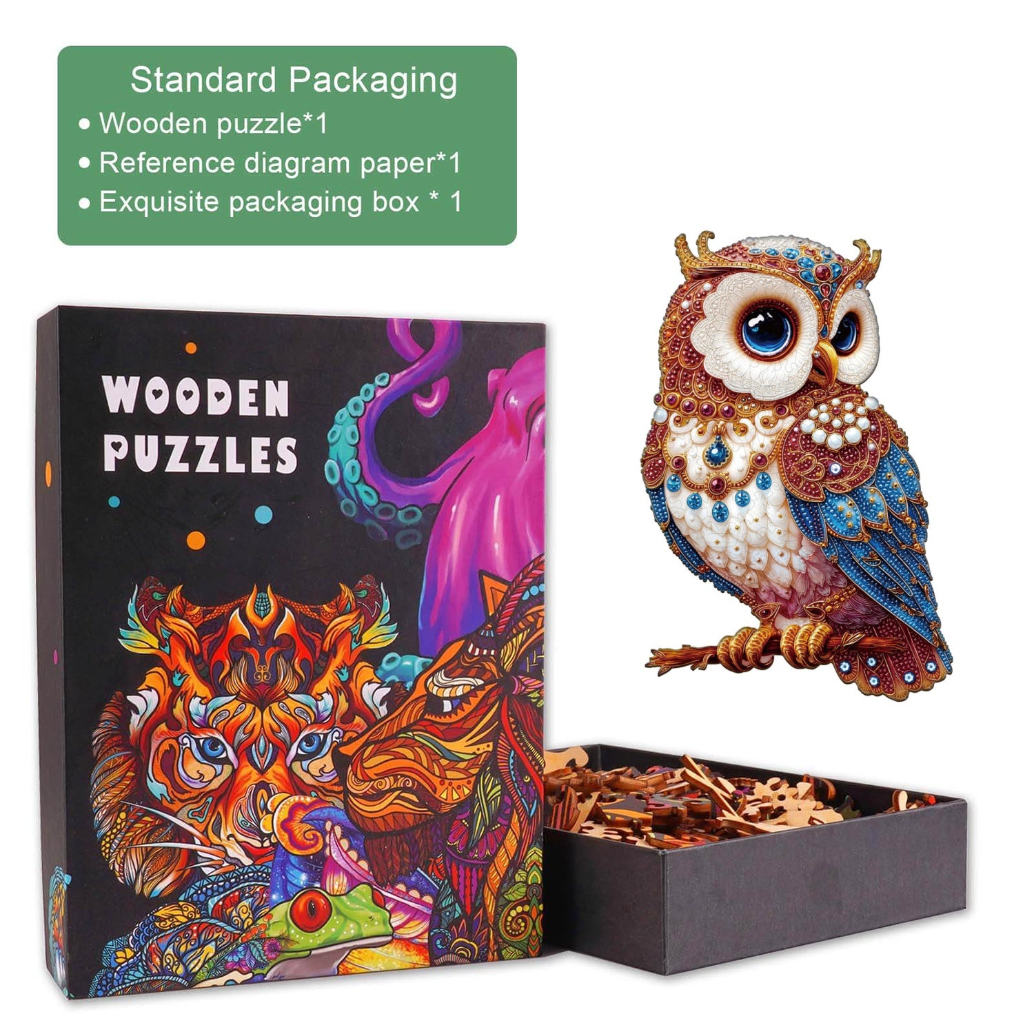 Regal Owl Wooden Jigsaw Puzzle