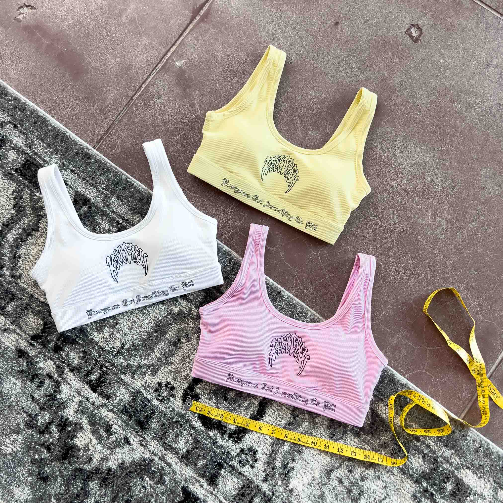KILL CREW RIBBED SPORTS BRA - YELLOW