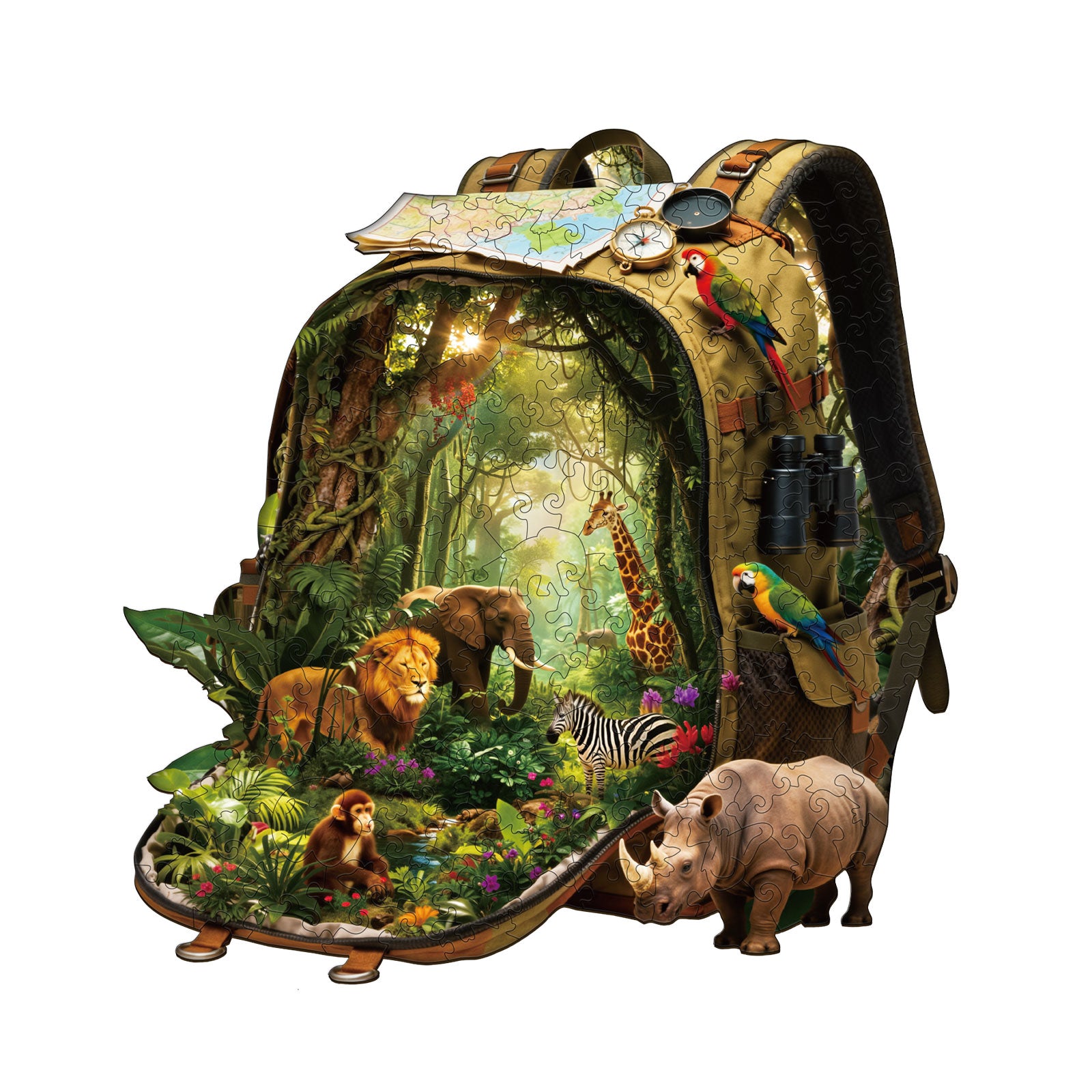 Rainforest Quest Wooden Jigsaw Puzzle