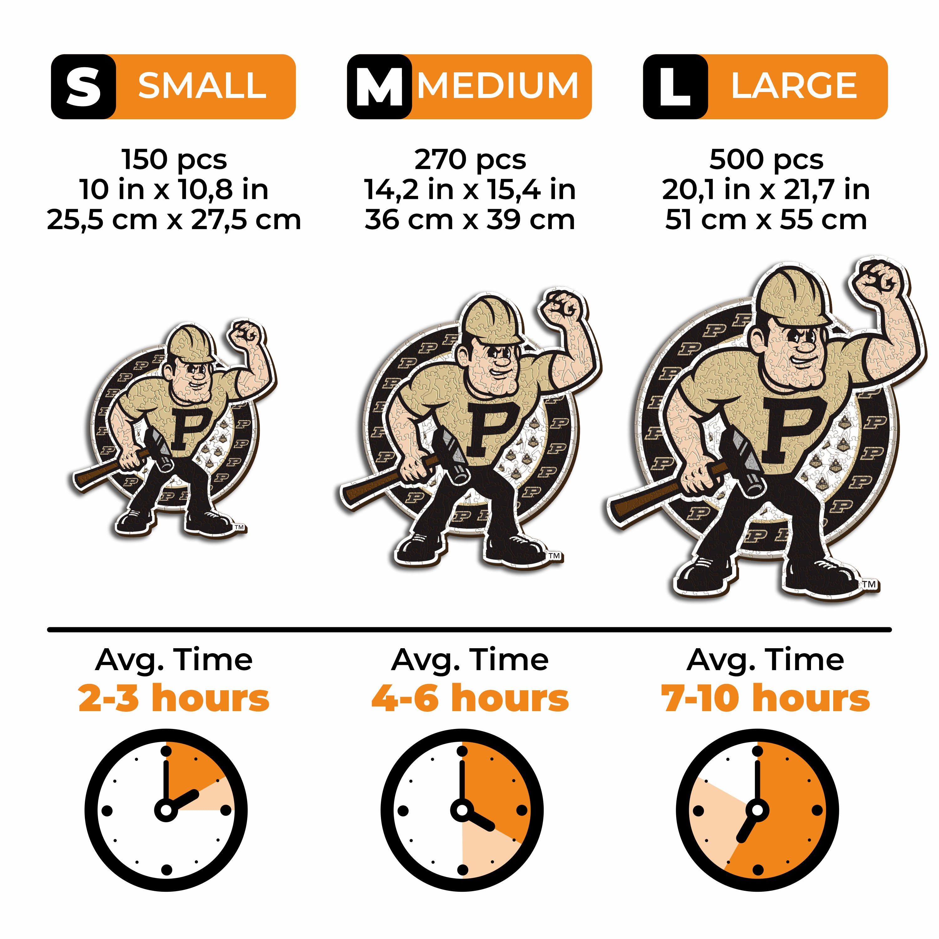 Purdue University Mascot - Wooden Puzzle