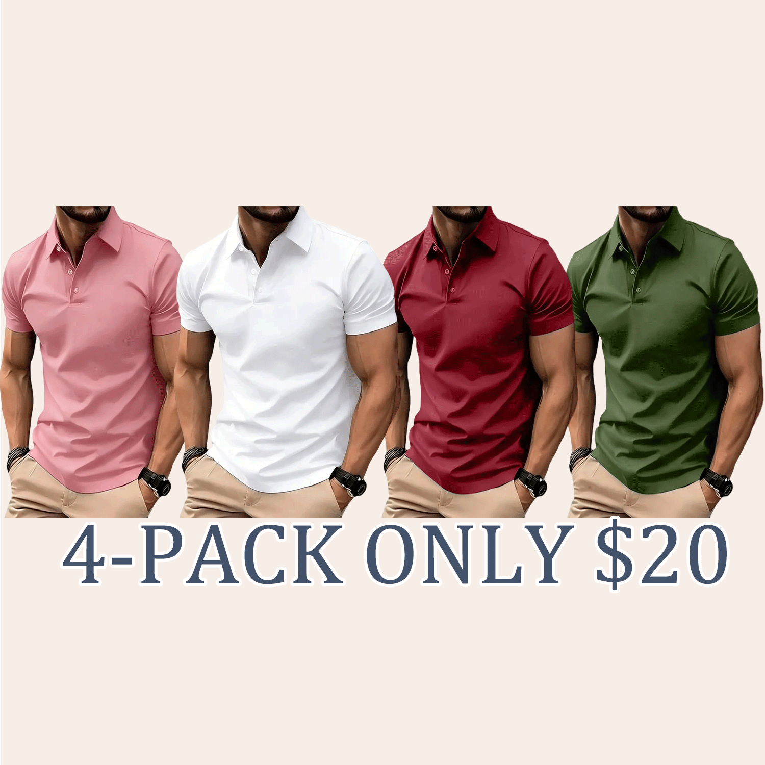 Men’s Classic Polo Shirt – Summer Casual & Business Essential