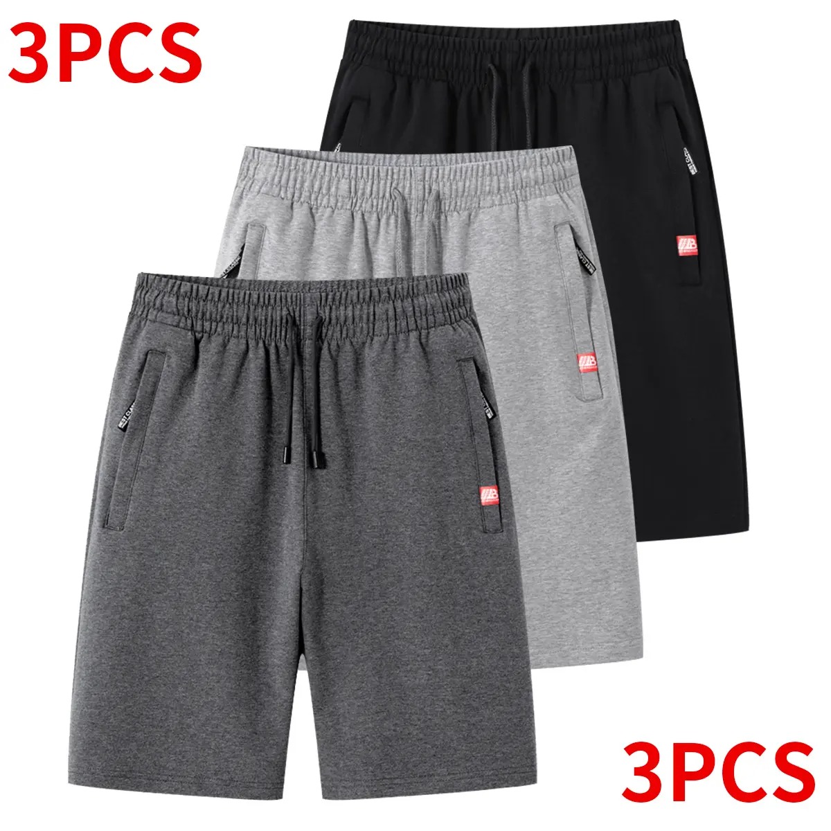 🩳 Men's Breathable Athletic Shorts with Zipper Pockets