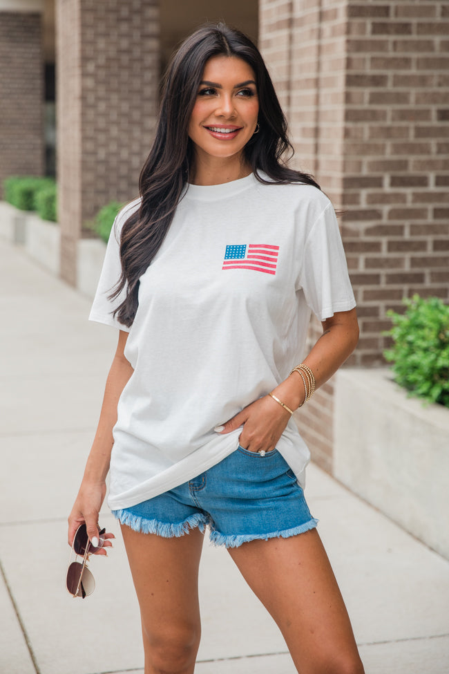 Live Free White Graphic Tee