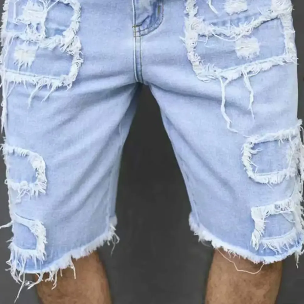 Distressed Fringed Hem Denim Shorts - Bold Street Style Casual Summer Essential