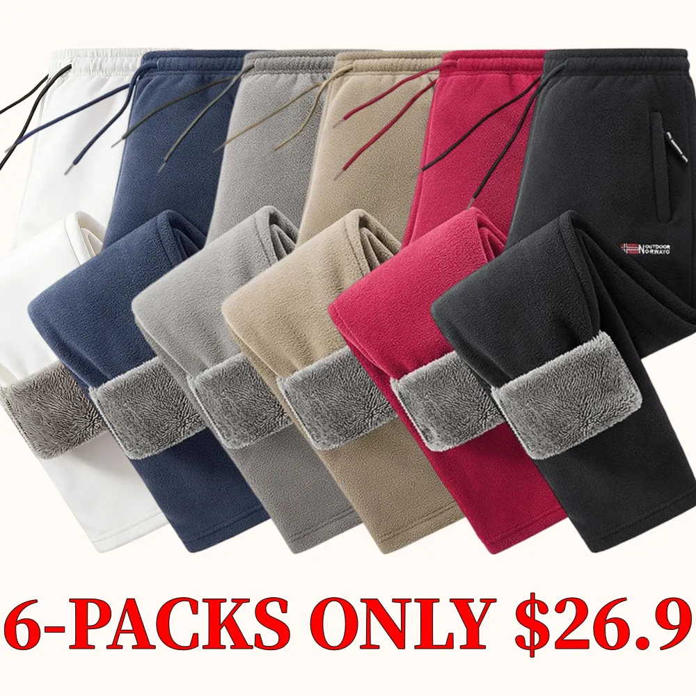 Men's winter outdoor fleece pants