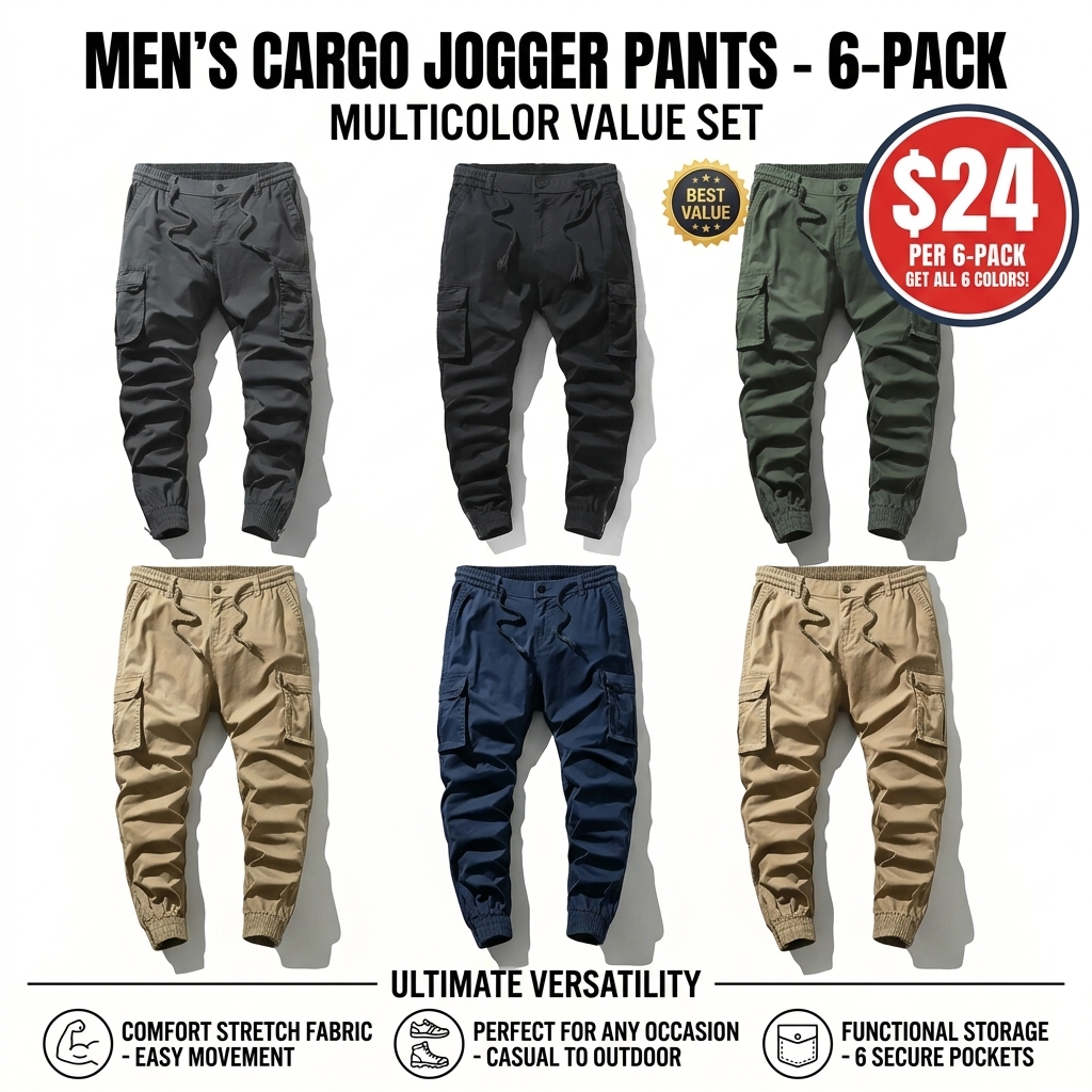 Men’s Military Green Cargo Pants – Stretch Tactical Work Pants with Multi Pockets & Zippered Cuffs