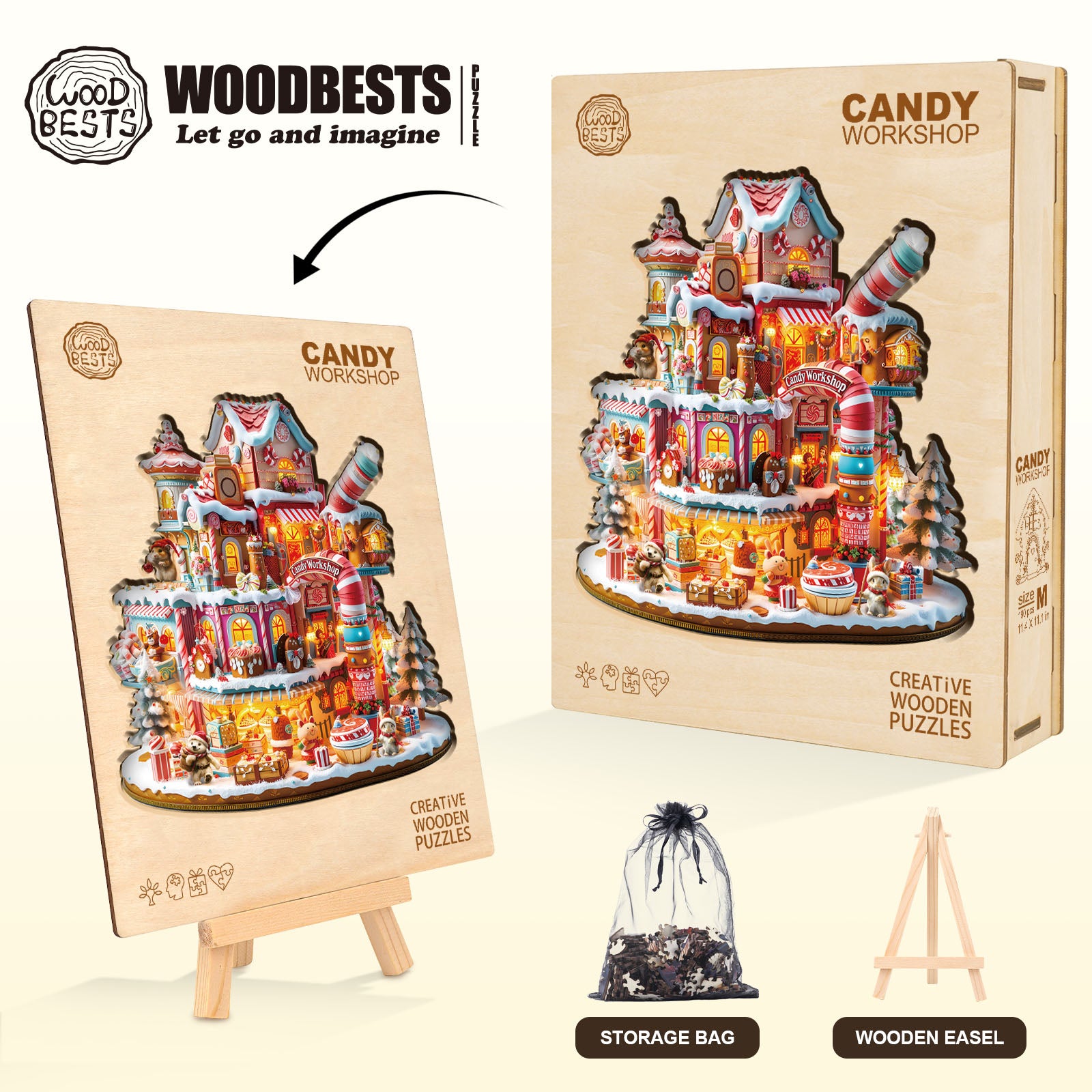 Candy Workshop Wooden Jigsaw Puzzle
