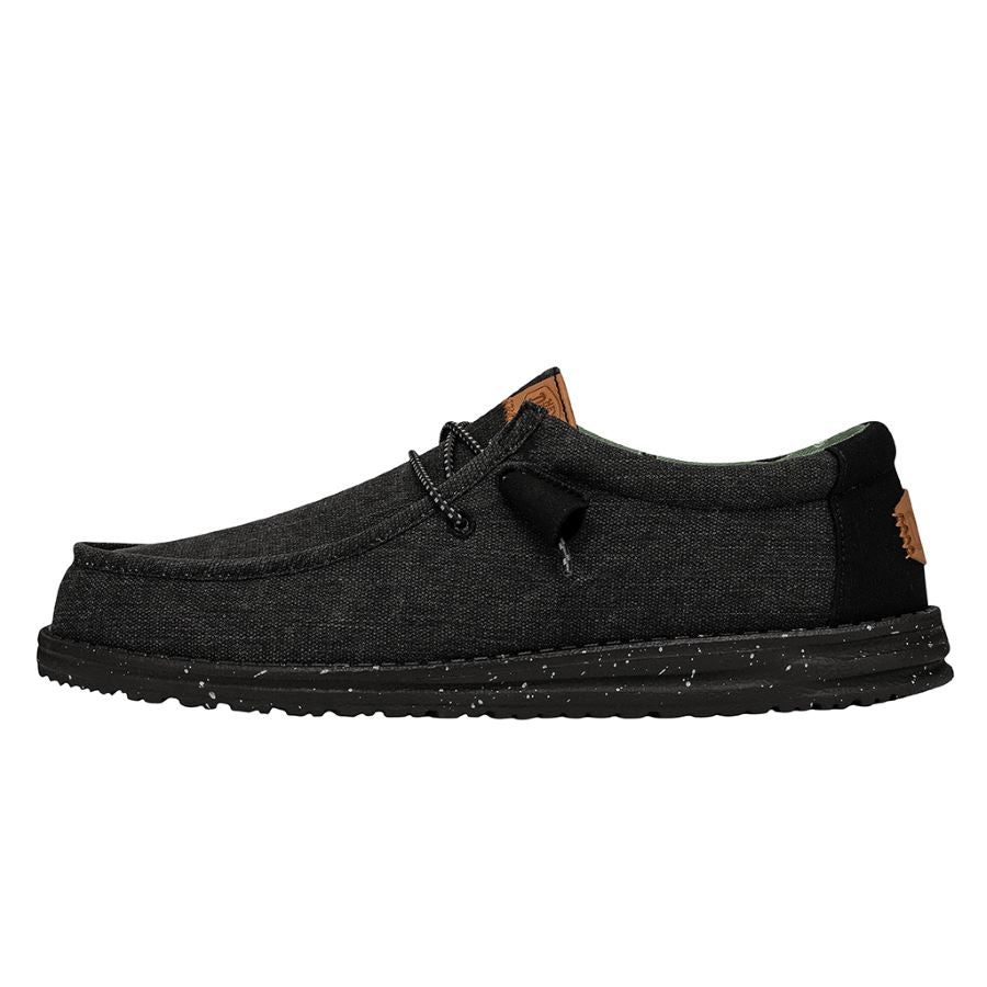 Wally Washed Canvas - Black/Black