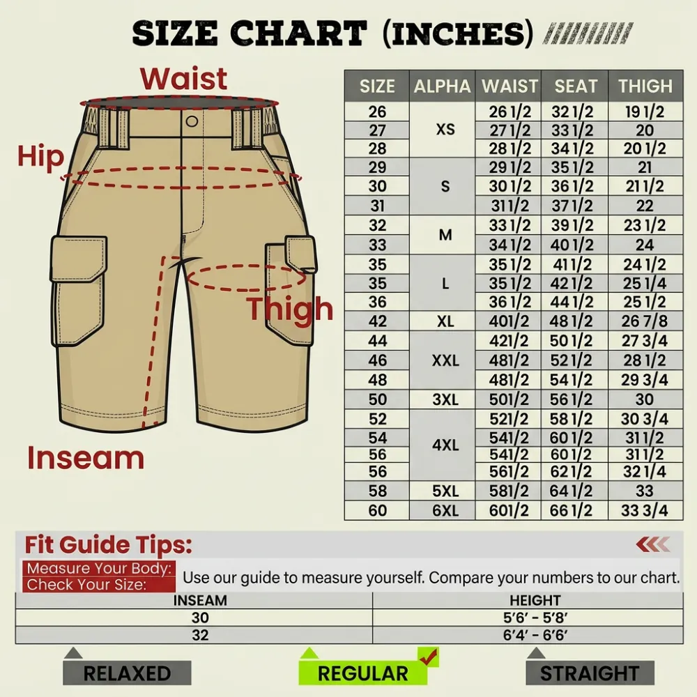 🥰LAST DAY 60% SALE 💥 Men Cargo Tactical Shorts & EDC Hiking Work Military Army Pants with 9 Pockets