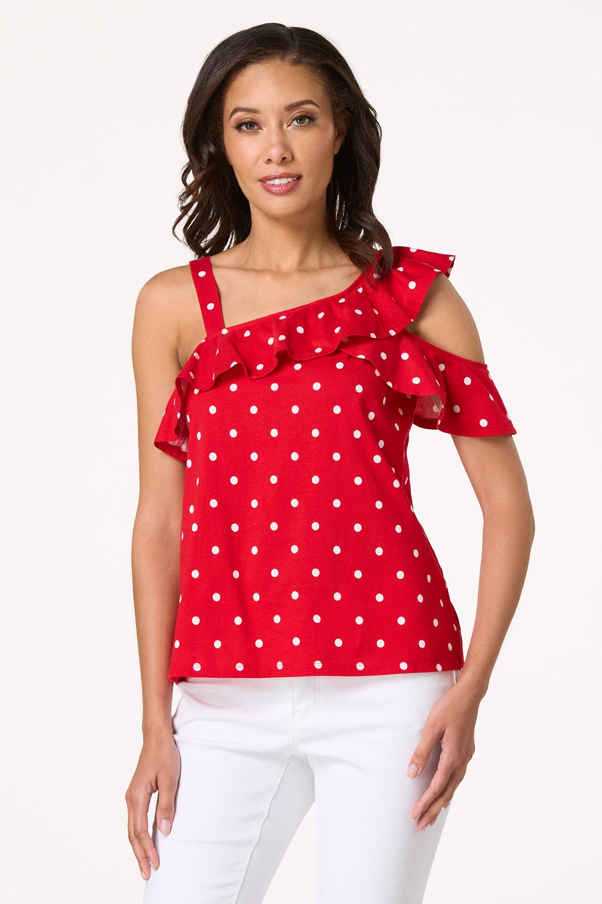 Dotted One Shoulder Tank