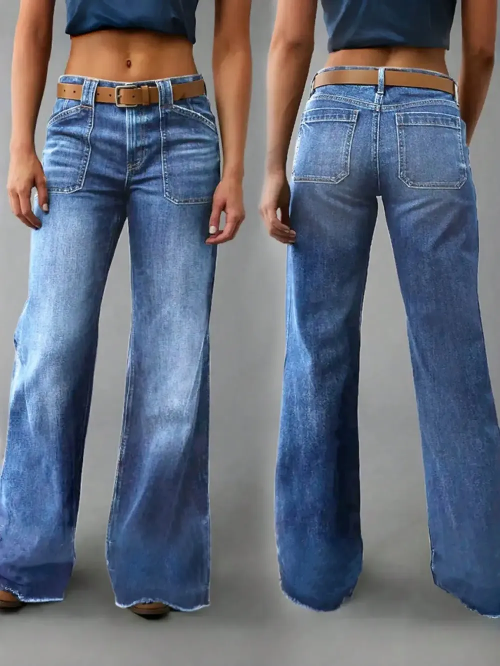 Women's loose straight leg jeans