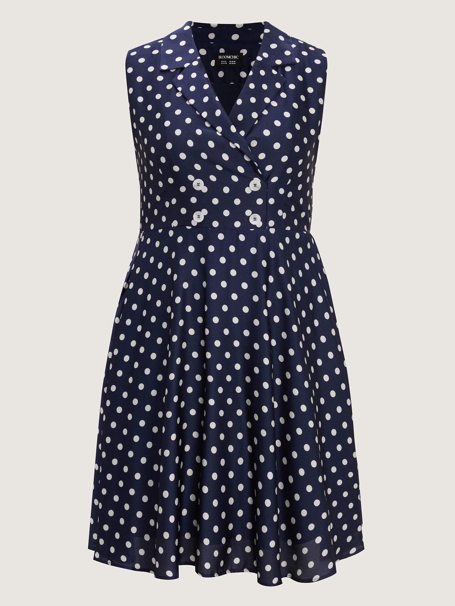 Retro Polka Dots Fit And Flare Mini Dress