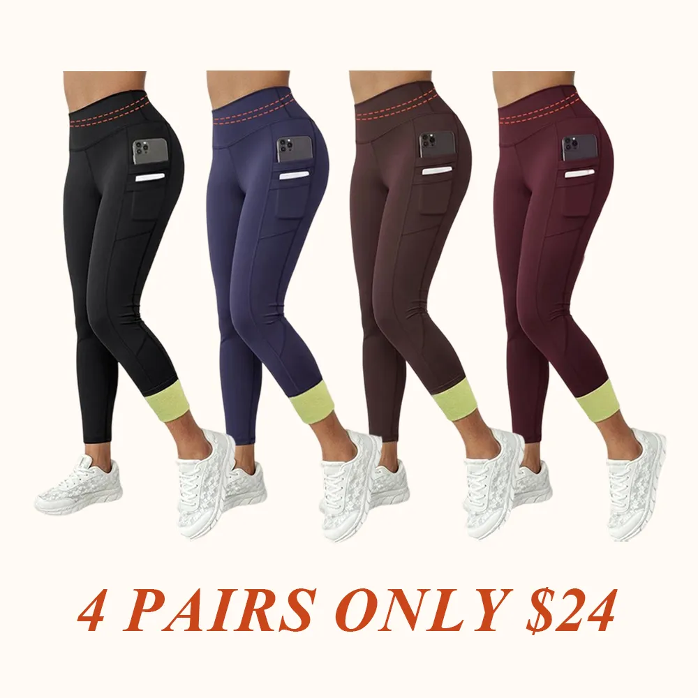 Winter Warm High Waisted Workout Athletic Leggings Tummy Control Butt Lifting Ultra Soft