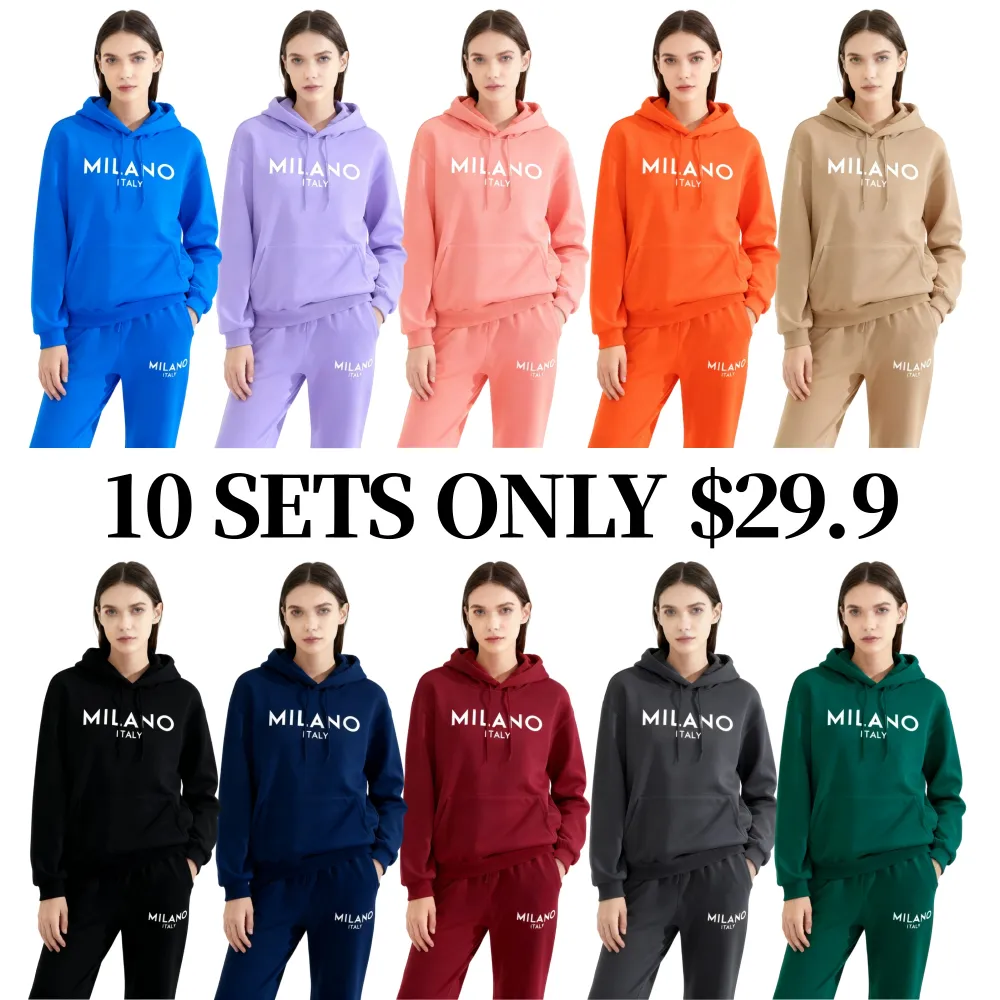 Wmen's Milano Printed Hoodie Set