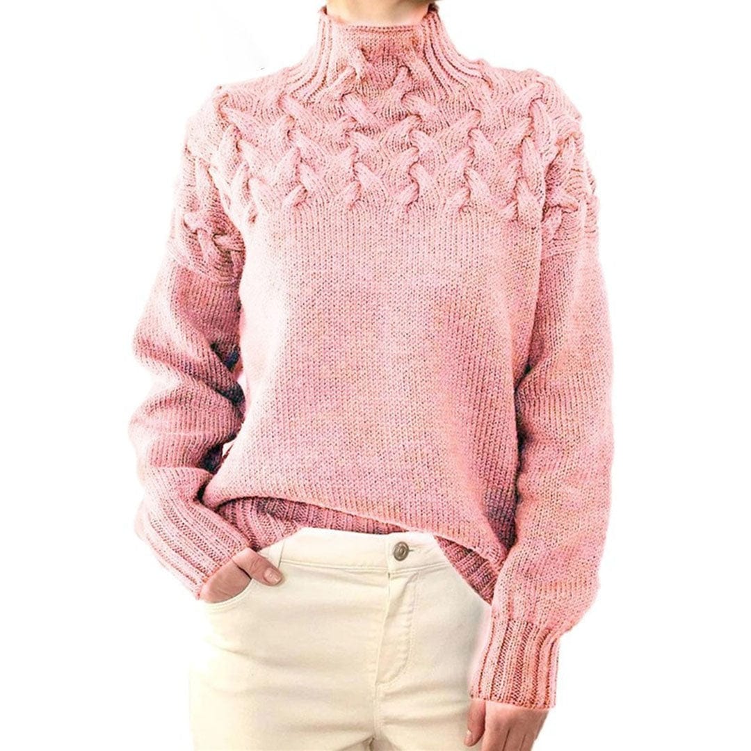 ⏰ LAST DAY SAVE 50% 💥2025 Hot Sale Women's Jumper Turtleneck Cable Knit Braided Sweater