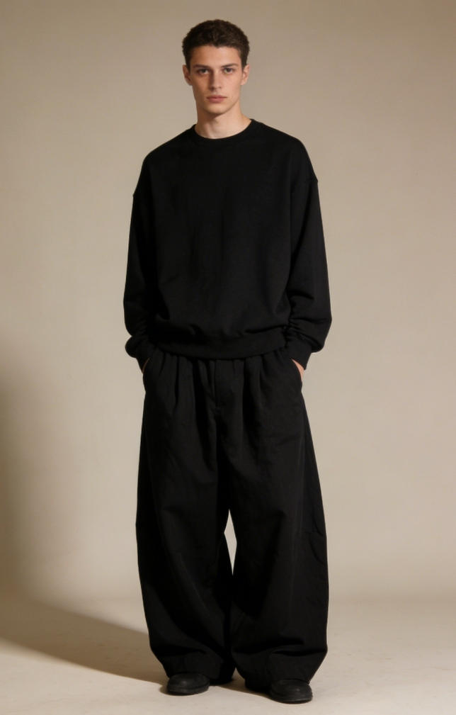 The Ultimate Slouchy Vibe: Black Baggy Trousers for Effortless Cool