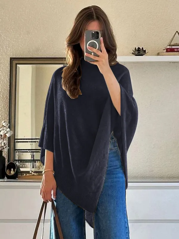 Women's Plain Loose Elegant Fashion Sweater Shawl