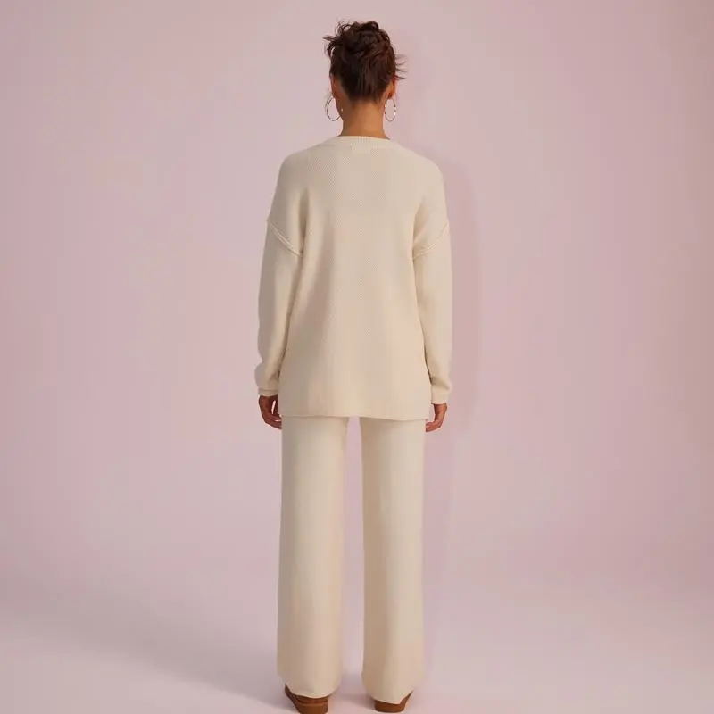 Women's Cozy Waffle Knit Loungewear Set