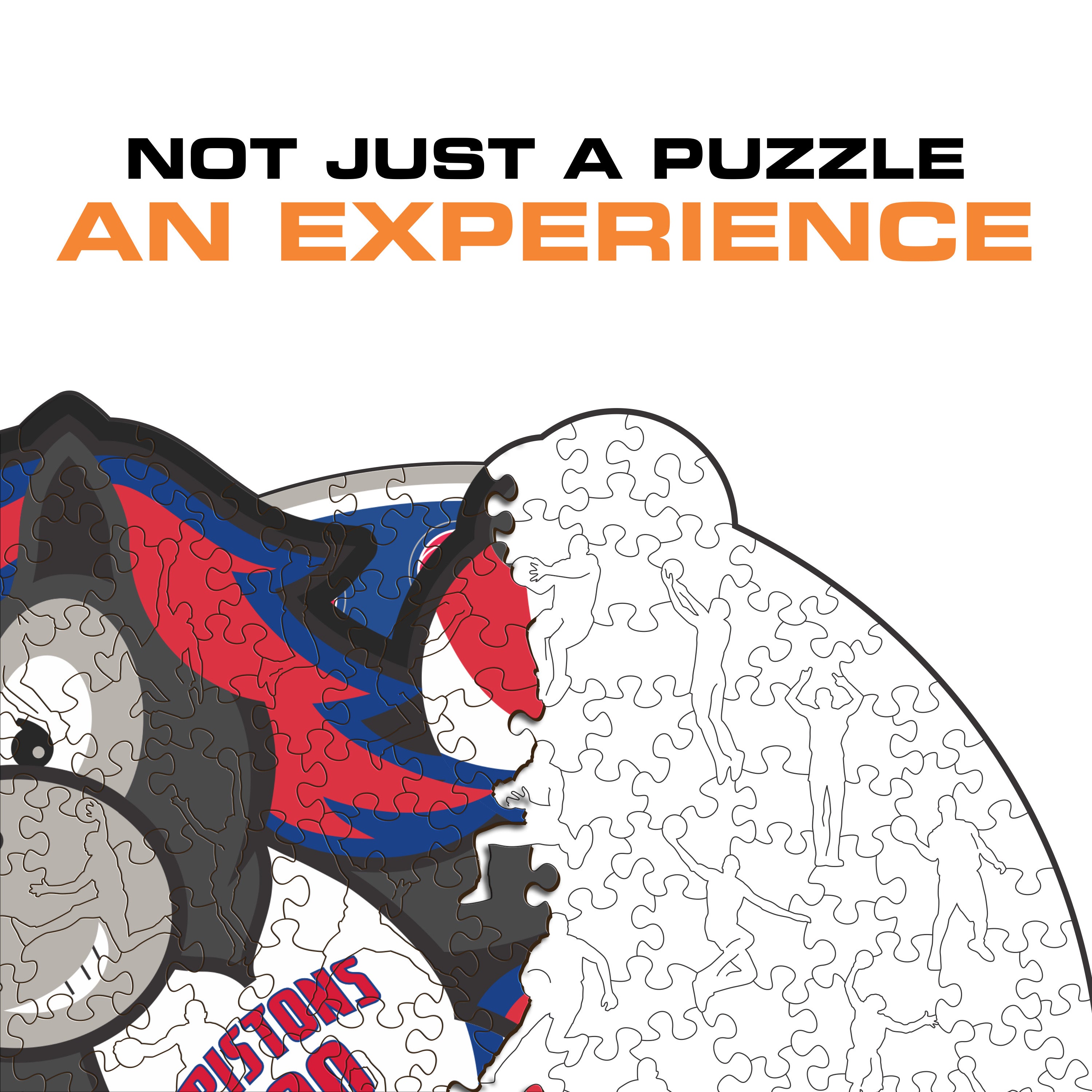 Detroit Pistons™ Mascot - Wooden Puzzle