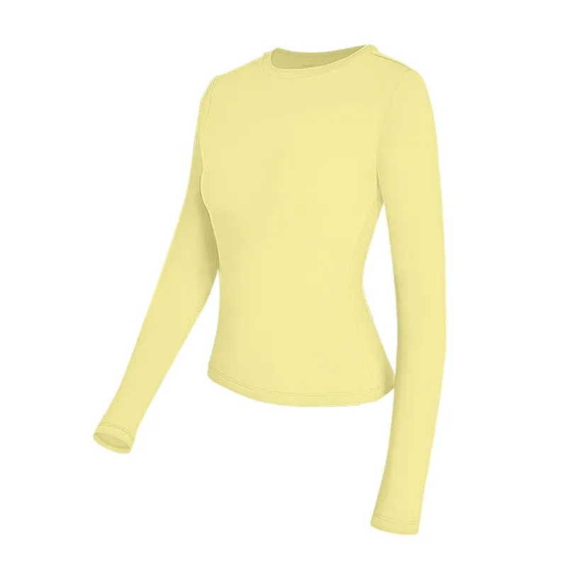 Women's Long Sleeve Shirts Basic Crop Tops