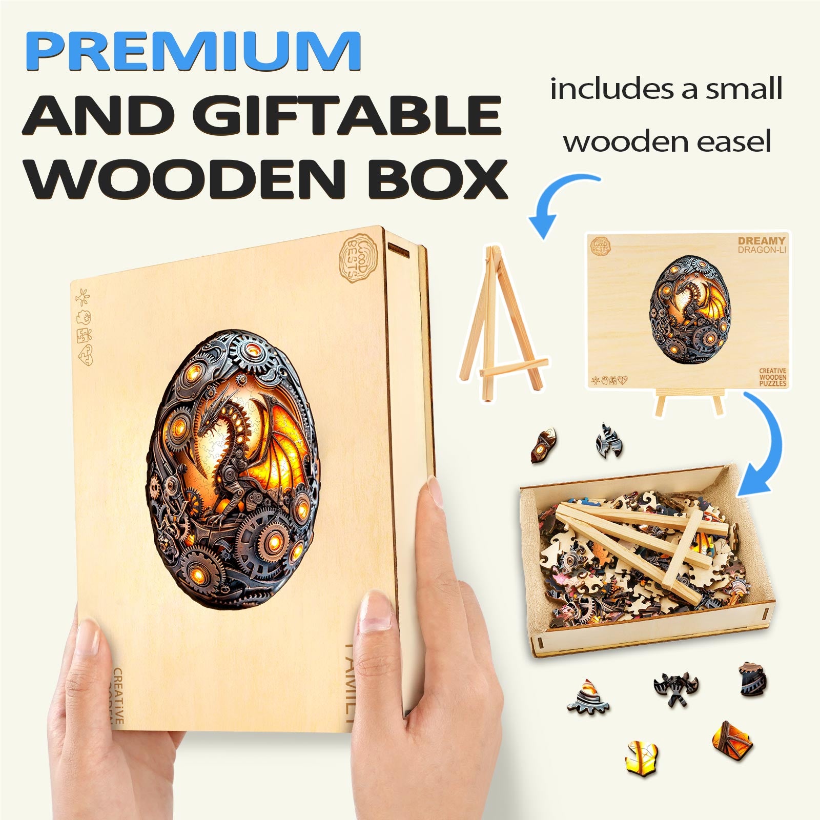 Mechanical Dragon Egg Wooden Jigsaw Puzzle