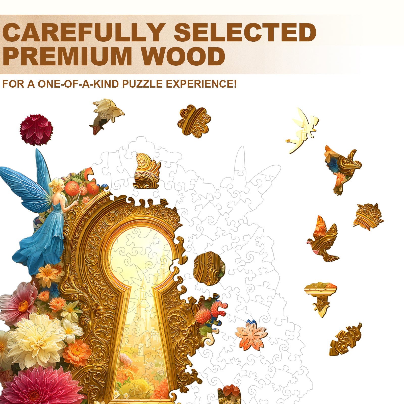 Elf door lock Wooden Jigsaw Puzzle