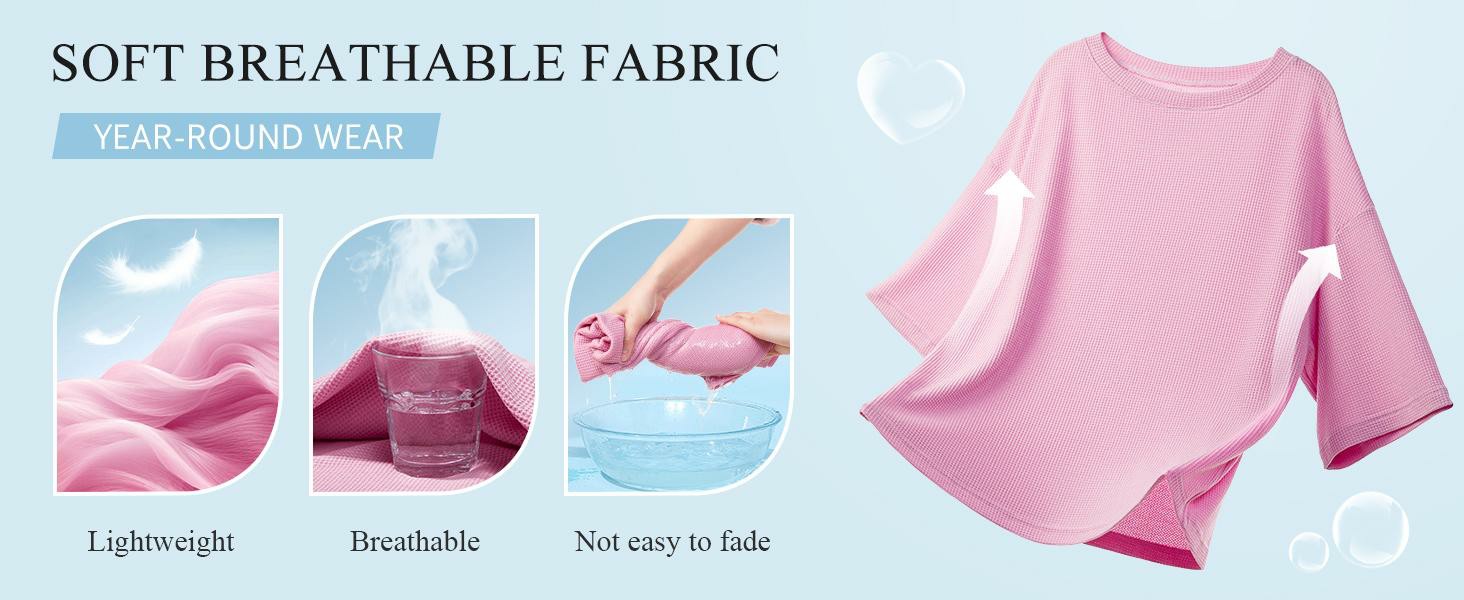 Women's 2-Piece Lounge Set – 3/4 Sleeve Top & Elastic Waist Shorts with Pockets