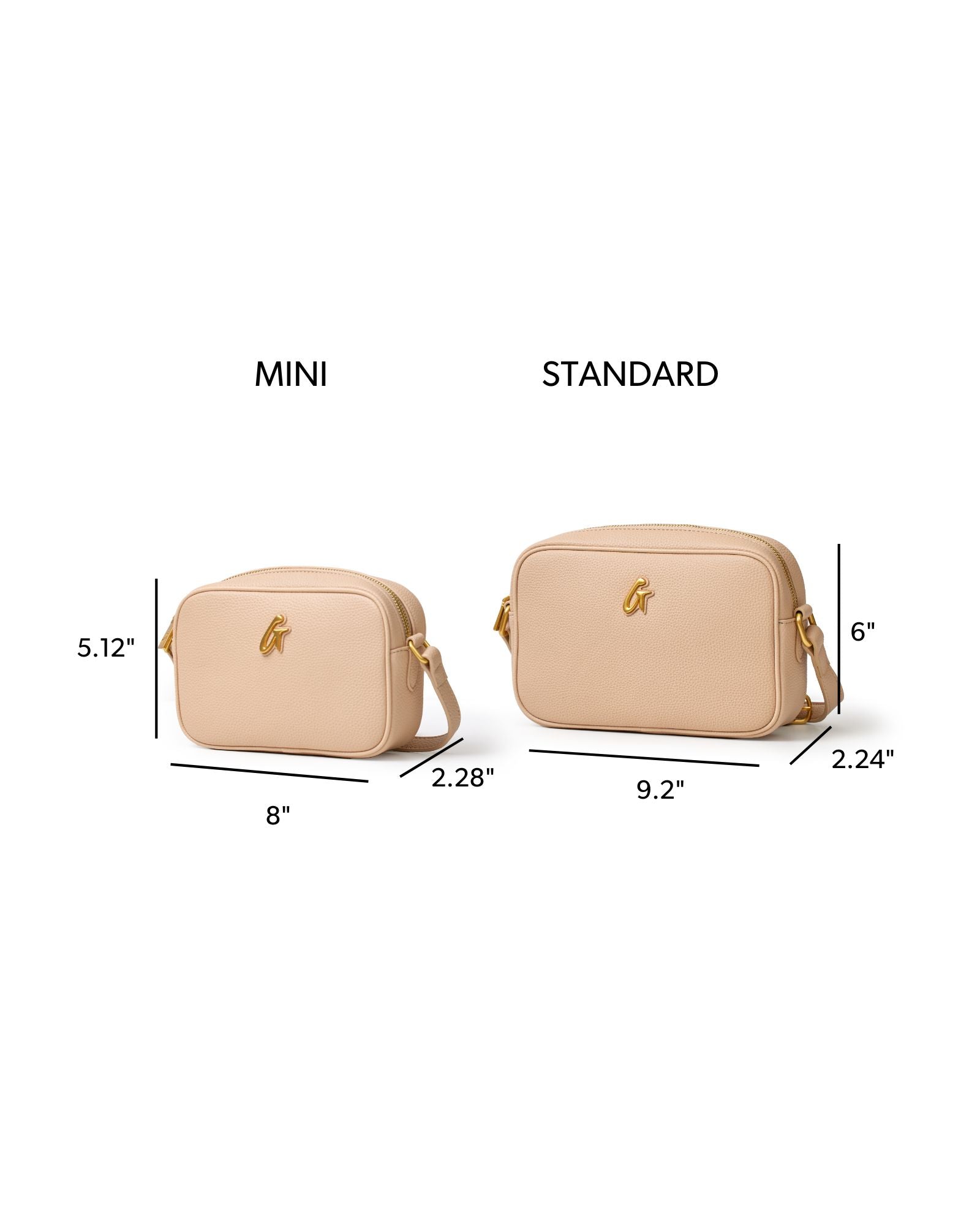 STANDARD PEBBLE CAMERA BAG - NUDE