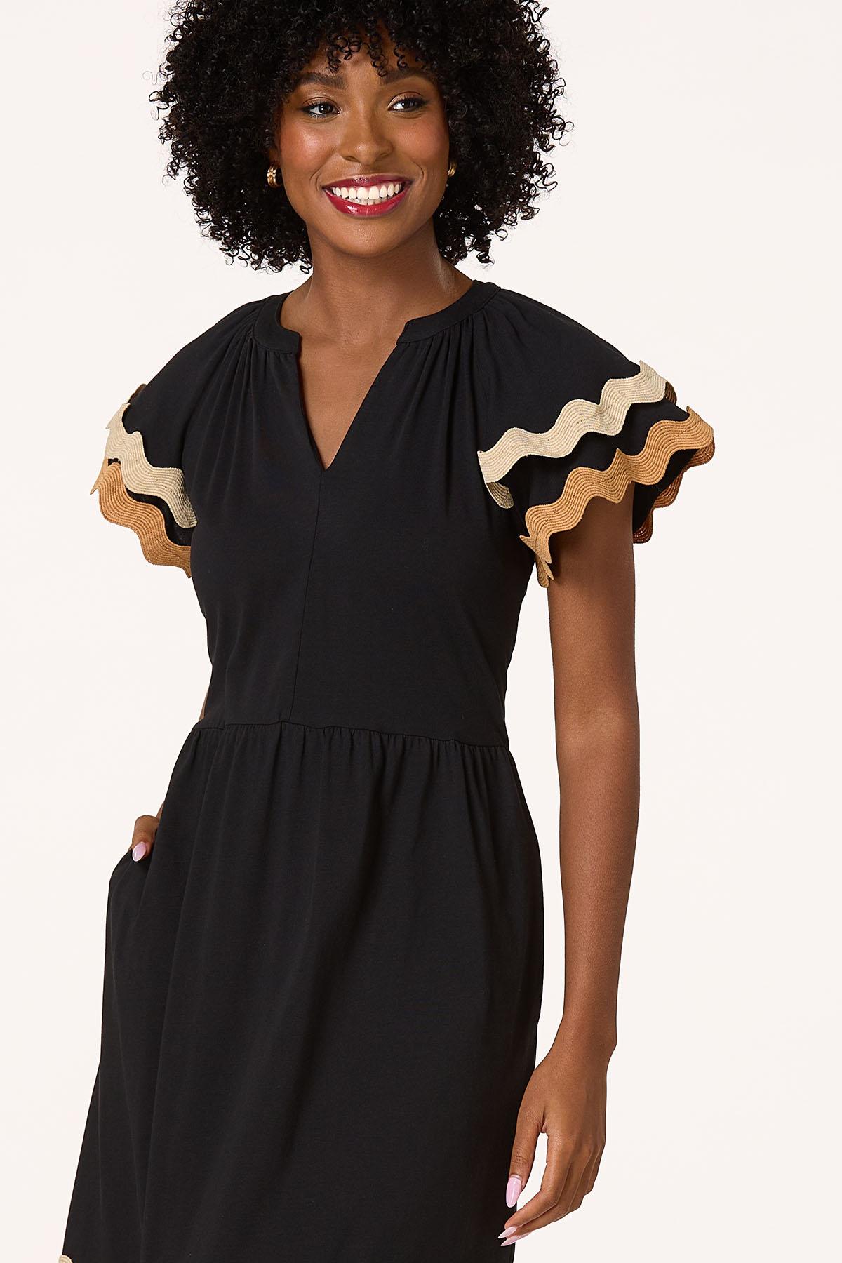 Ric Rac Flutter Sleeve Dress
