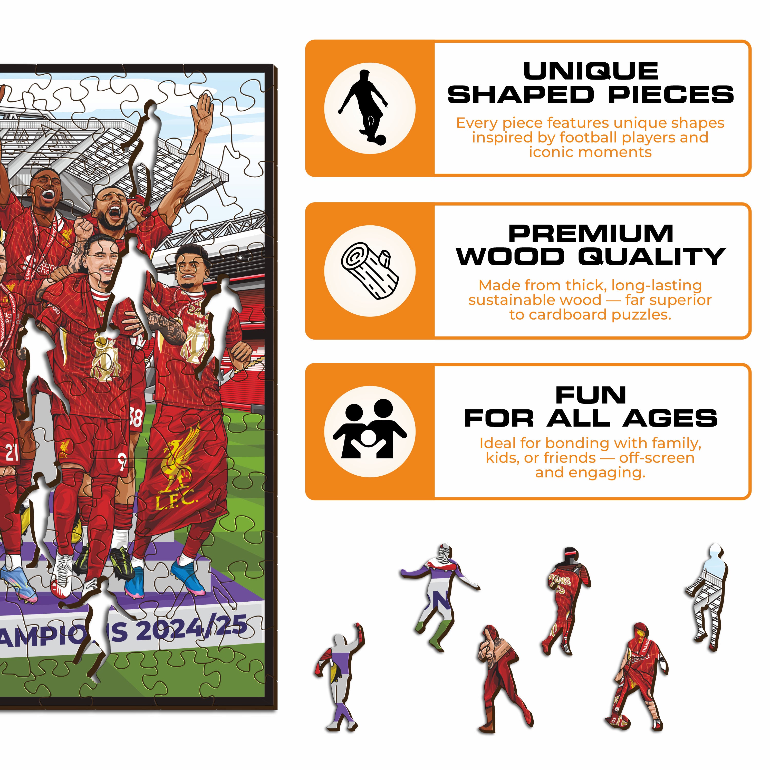Liverpool FC® Premier League Champions 24/25 - Wooden Puzzle
