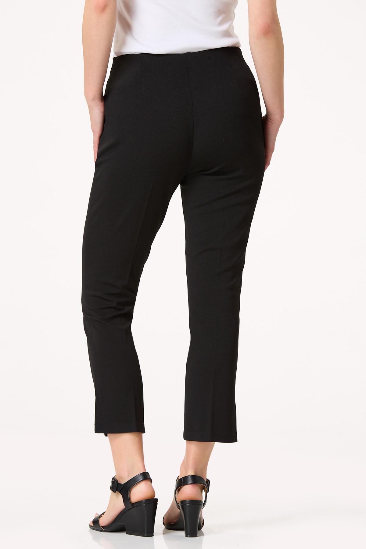 Cropped Stretchy Knit Pants