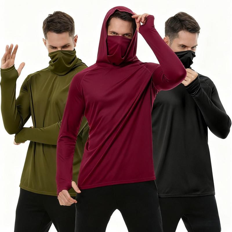🔥🔥Men’s UPF 50+ Sun Protection HoodedShirt with Face Mask