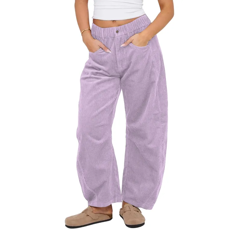 Corduroy Barrel Pants for Women Cord Pants