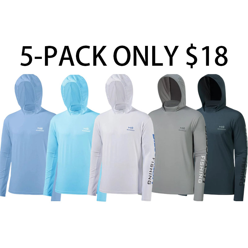 UPF 50+ Men’s UV Sun Protection Long Sleeve Fishing Hoodie