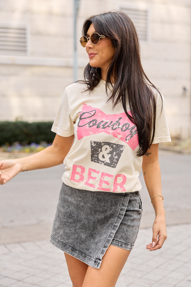 Cowboys & Beer Ivory Graphic Tee