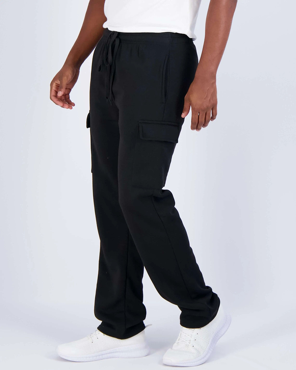 6 Pack: Men's Tech Fleece Open Bottom Cargo Sweatpants with Pockets (SIZE:XS-6XL)