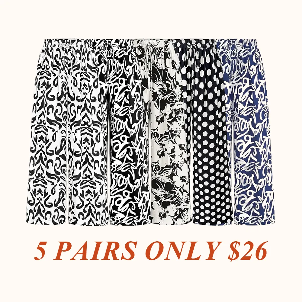 Women's Pants Elastic Waist Striped Lightweight Palazzo Trousers With Pockets Casual Lounge Wide Leg Bottoms