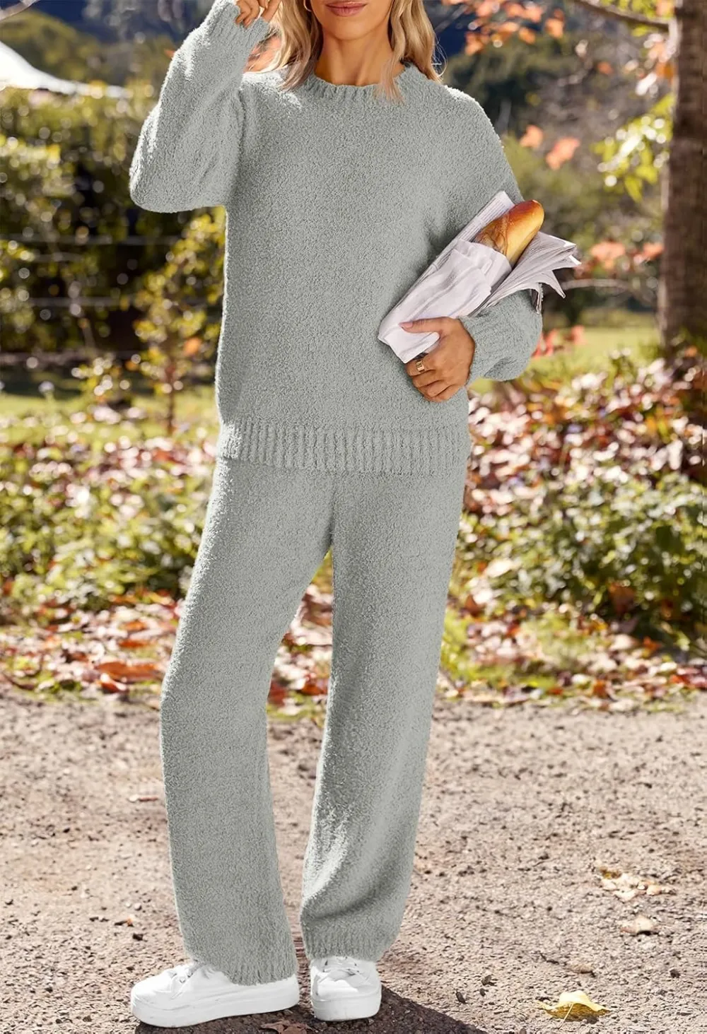 Womens Pajama Sets 2025 Fall Lounge Sweater Set