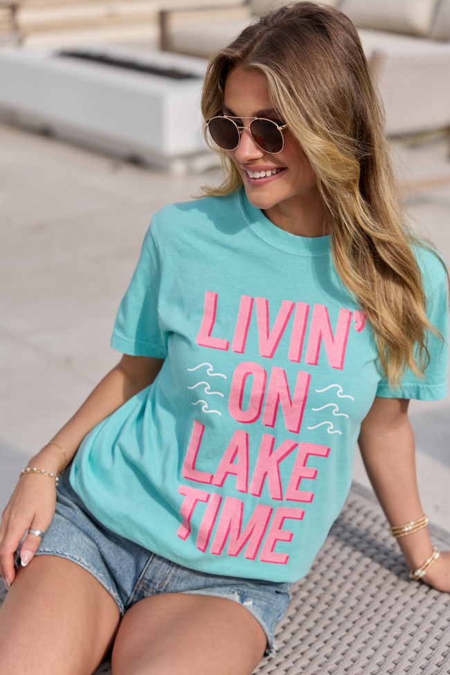 Livin' On Lake Time Mint Graphic Tee