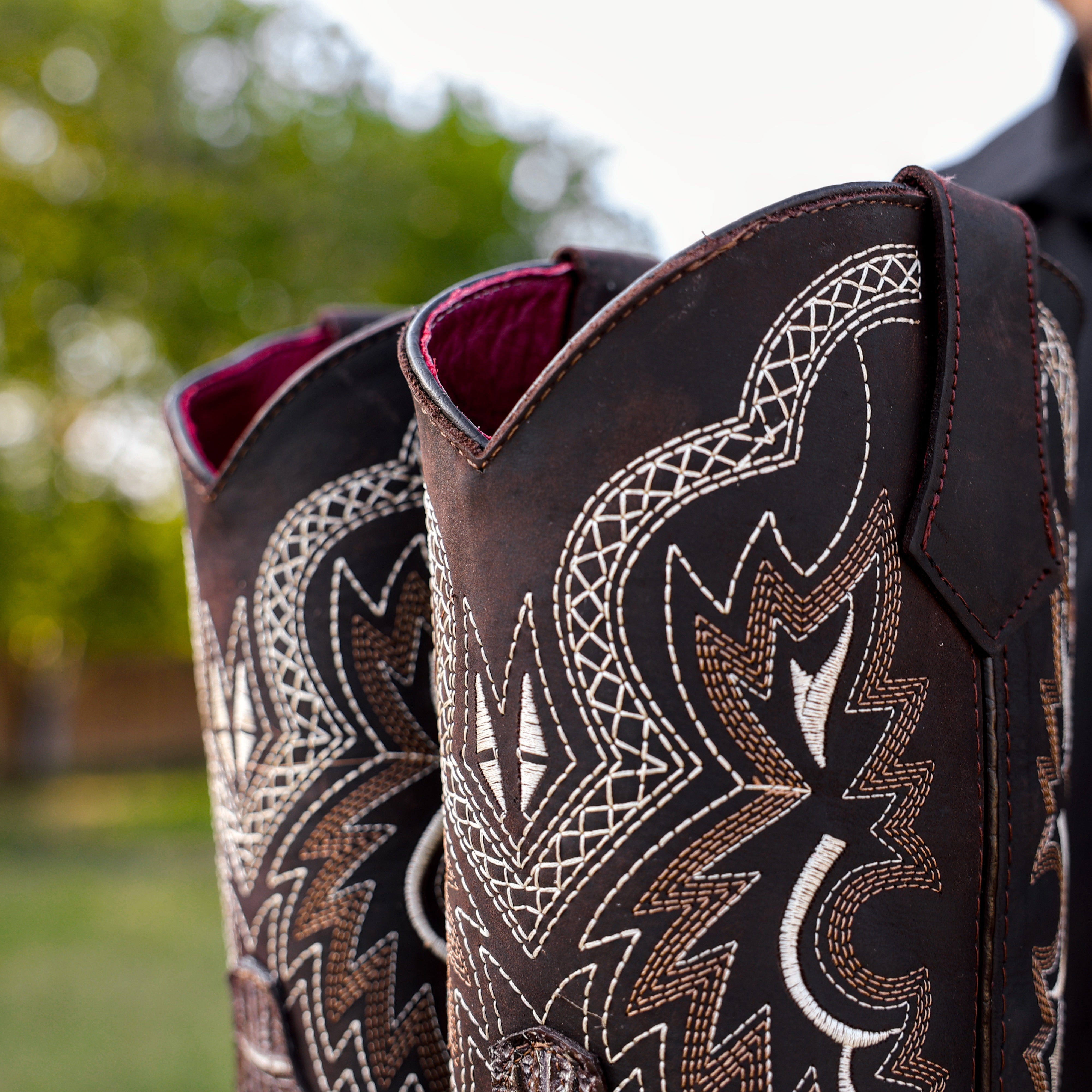 Bone Caiman Neck Leather Boots With 3D Lightweight Sole - Composite Toe