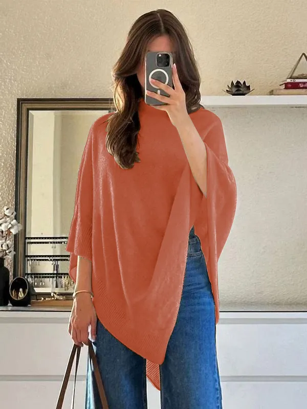 Women's Plain Loose Elegant Fashion Sweater Shawl