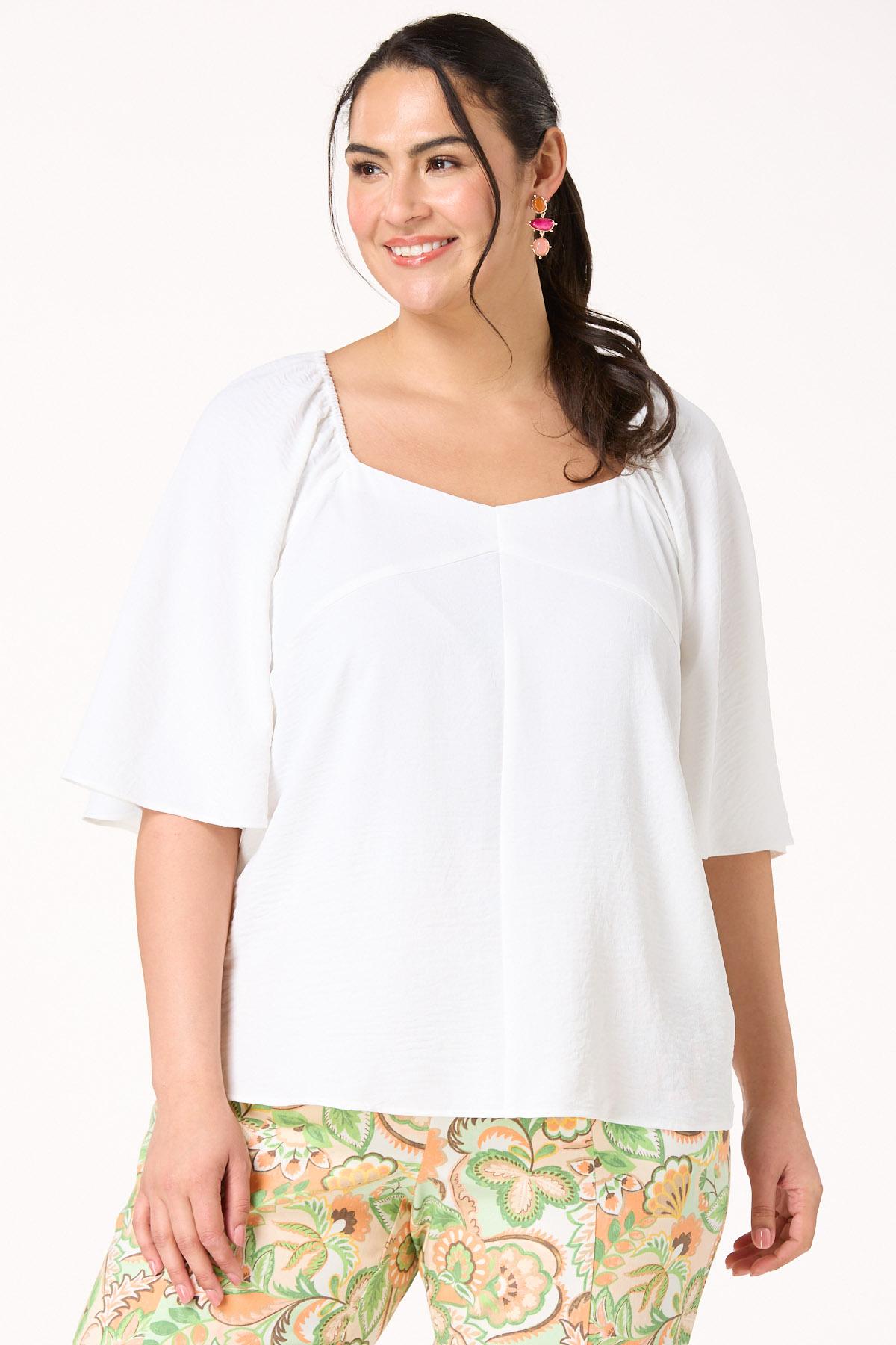 Plus Size Flowy Bell Sleeve Top