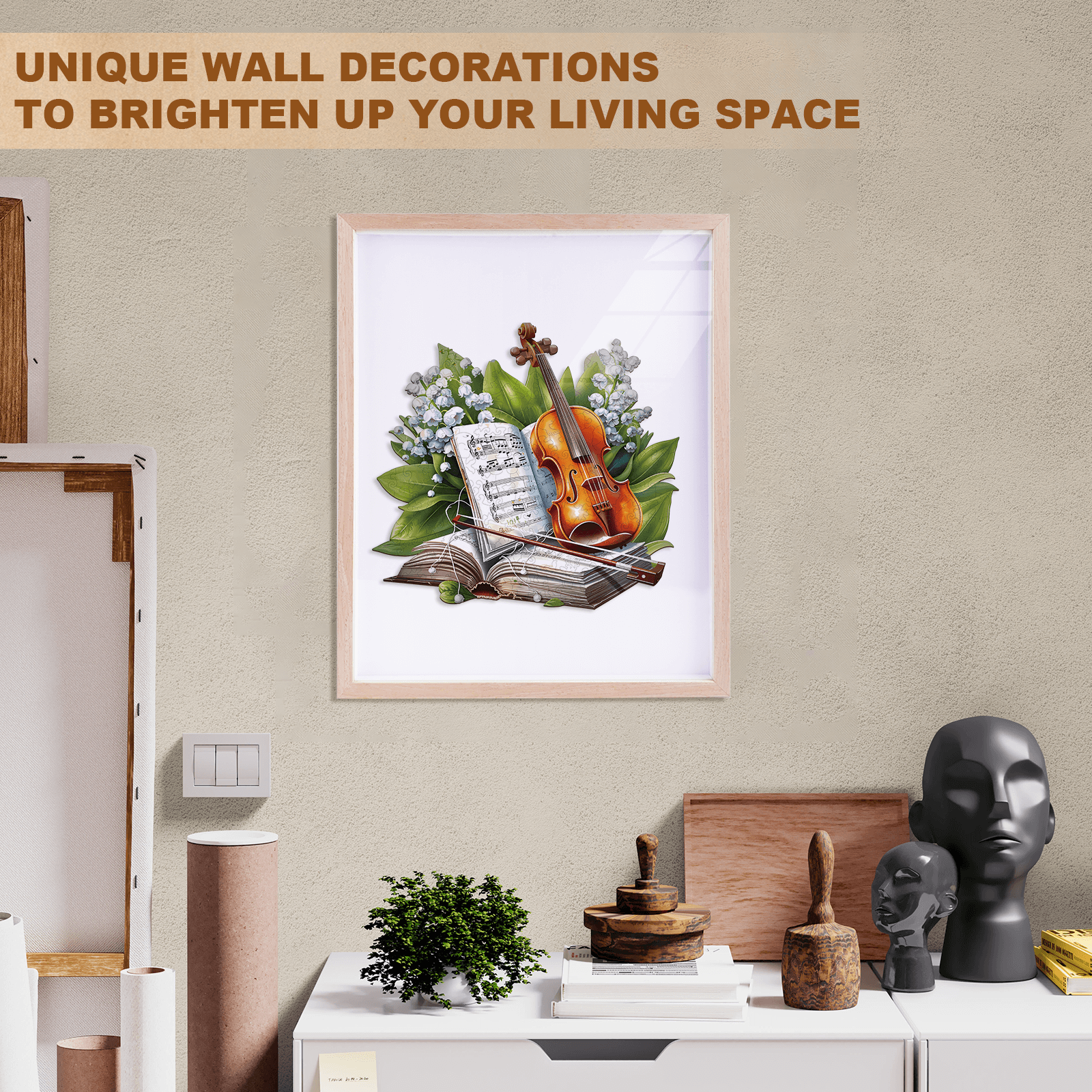 Violin and Verse Wooden Jigsaw Puzzle